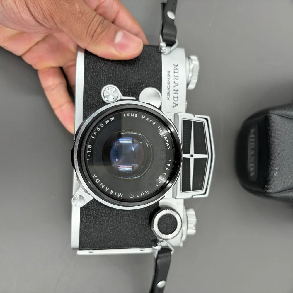 Miranda Sensorex 35mm SLR Film Camera w/ 2 Mirinda Lenses Manuels & Leather Case